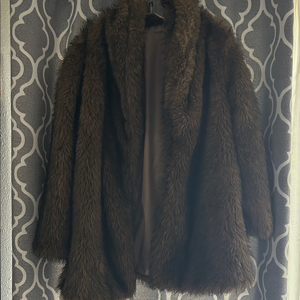 Brown Faux Fur Coat